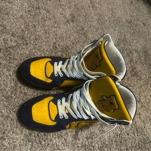 Gold and Blue Dolce and Gabbana premium exclusive high top sneakers